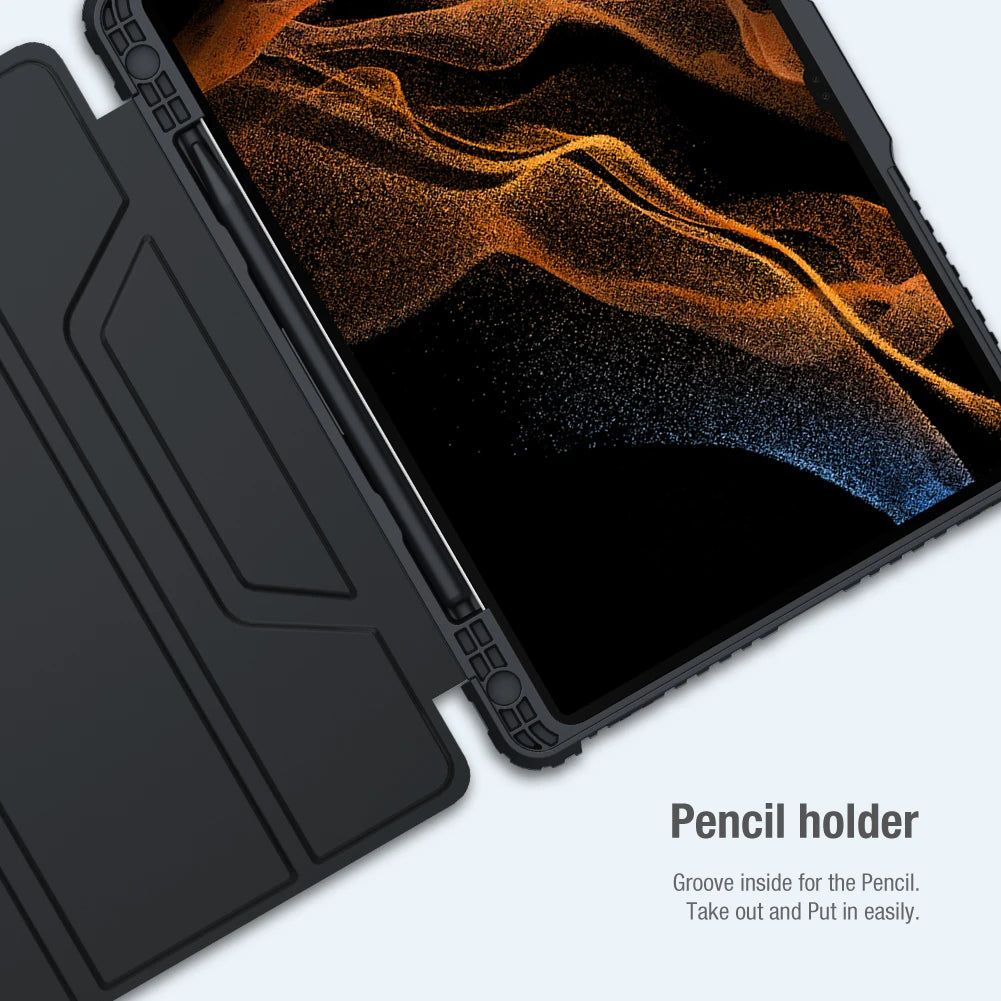 📱 Funda Galaxy Tab S8 5G Magnética con Protección Cámara y Porta Lápiz Nillkin