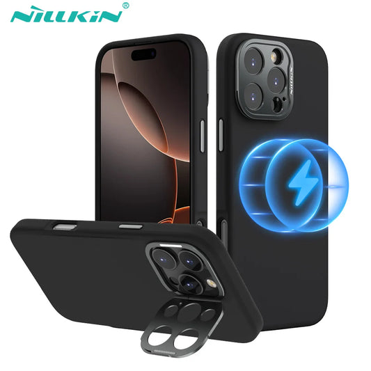 📱 Funda iPhone 16 Pro Max | Silicona Líquida Magsafe con Cámara Protegida y Soporte | Nillkin