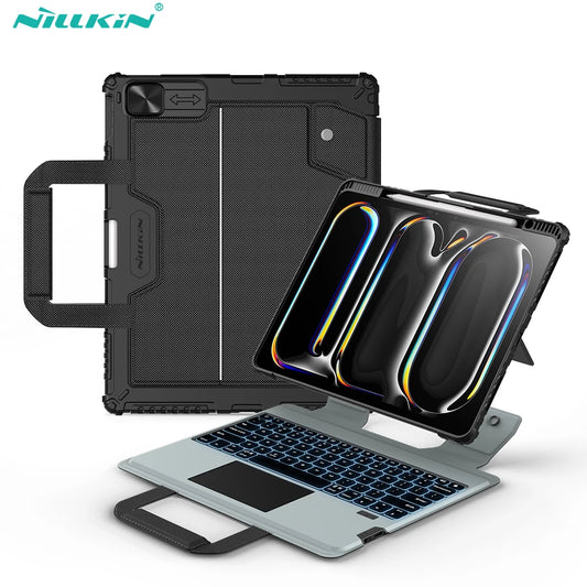 📱 Funda Teclado Retroiluminado iPad Pro 13 M4 / Air 13 / Air 11 / Pro 12.9 4ª-6ª Gen | Con Asa | Nillkin