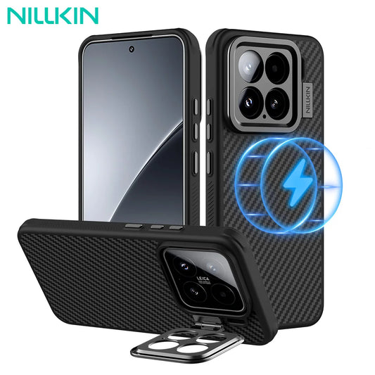 📱 Funda Xiaomi 15 Pro Aramid Fiber Magnética con Soporte Anti-Drop Nillkin