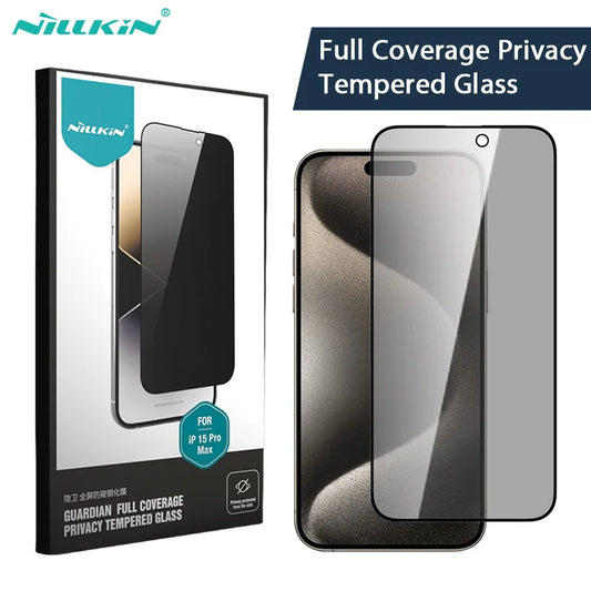 📱 Protector Pantalla iPhone 15 / 15 Pro | Vidrio Templado Anti-Peeping | Nillkin