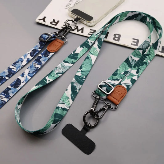 🎀 Lanyard Retro Ajustable – Cinta cruzada con clip, universal e impermeable, ideal para tarjetas o celular