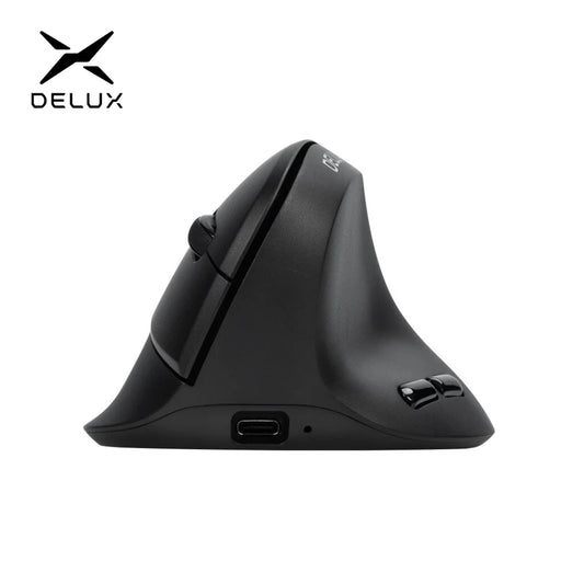 Delux 🖱️ M618 Air Wireless | Mouse Vertical Ergonómico Ligero 🔋 Recargable Click Silencioso DPI Ajustable Para Manos Pequeñas y Medianas ✋