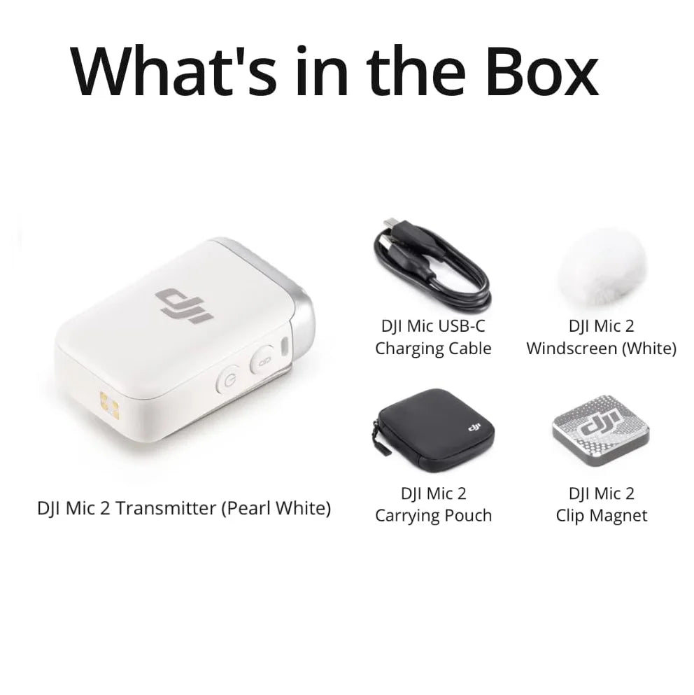 🎙️ DJI Mic 2 Inalámbrico | Cancelación Inteligente de Ruido Grabación Interna 32-bit Float