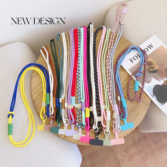 🎀 Lanyard Divertido Bicolor – Correa ajustable para celular, cinta de cuello con colores contrastantes y estilo alegre