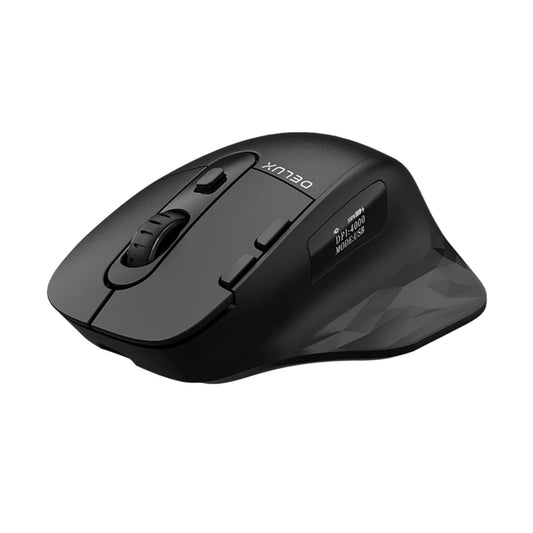 🖱️ Mouse Ergonómico Delux M912DB – Inalámbrico con Pantalla LED
