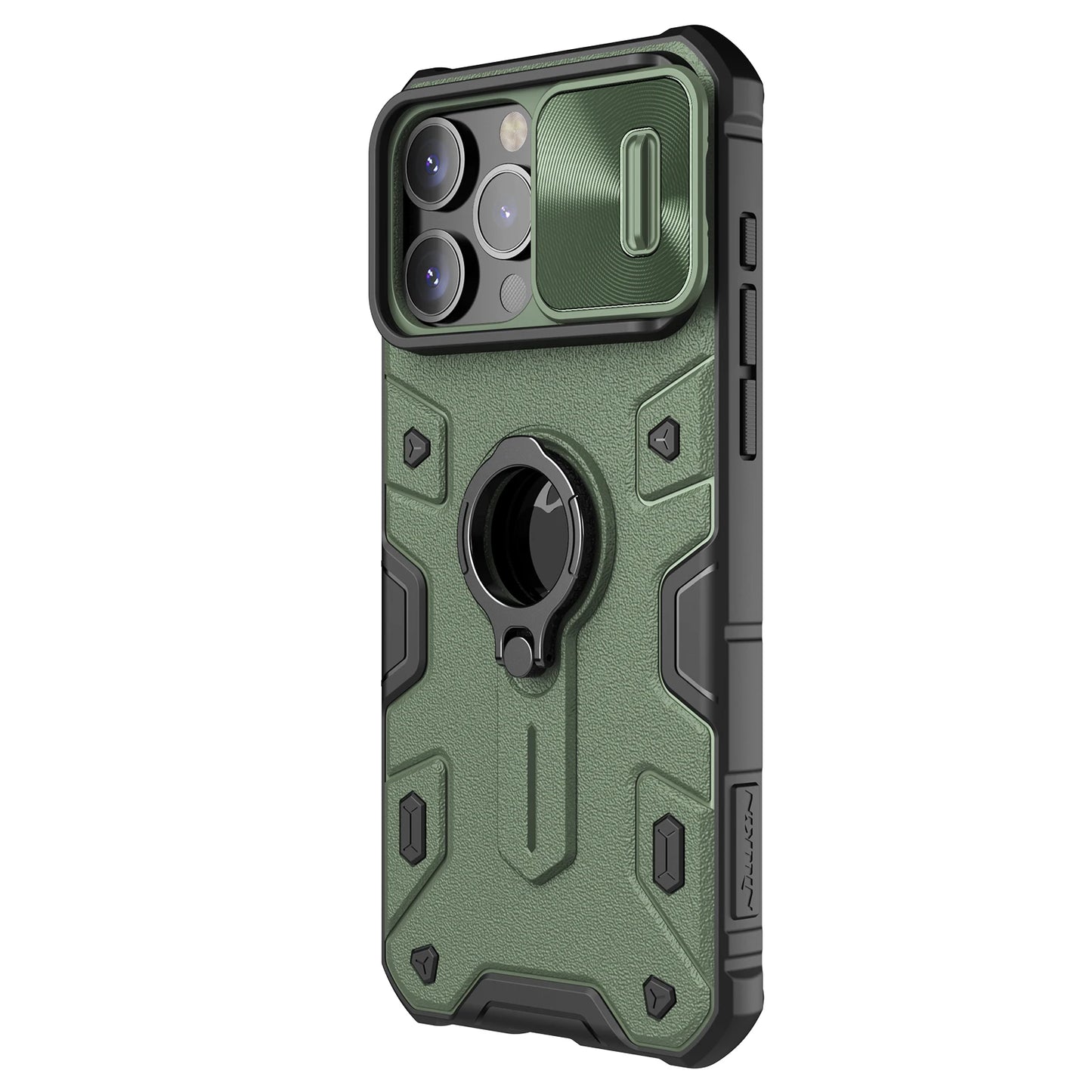 📱 Funda iPhone 15 Pro Max | CamShield Armor con Cámara Deslizante y Anillo Soporte | Nillkin