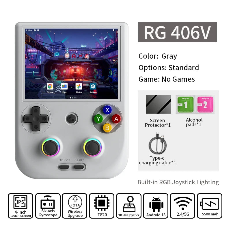 🎮 ANBERNIC RG406V – Consola Retro Vertical con Pantalla IPS de 4” y Android 13