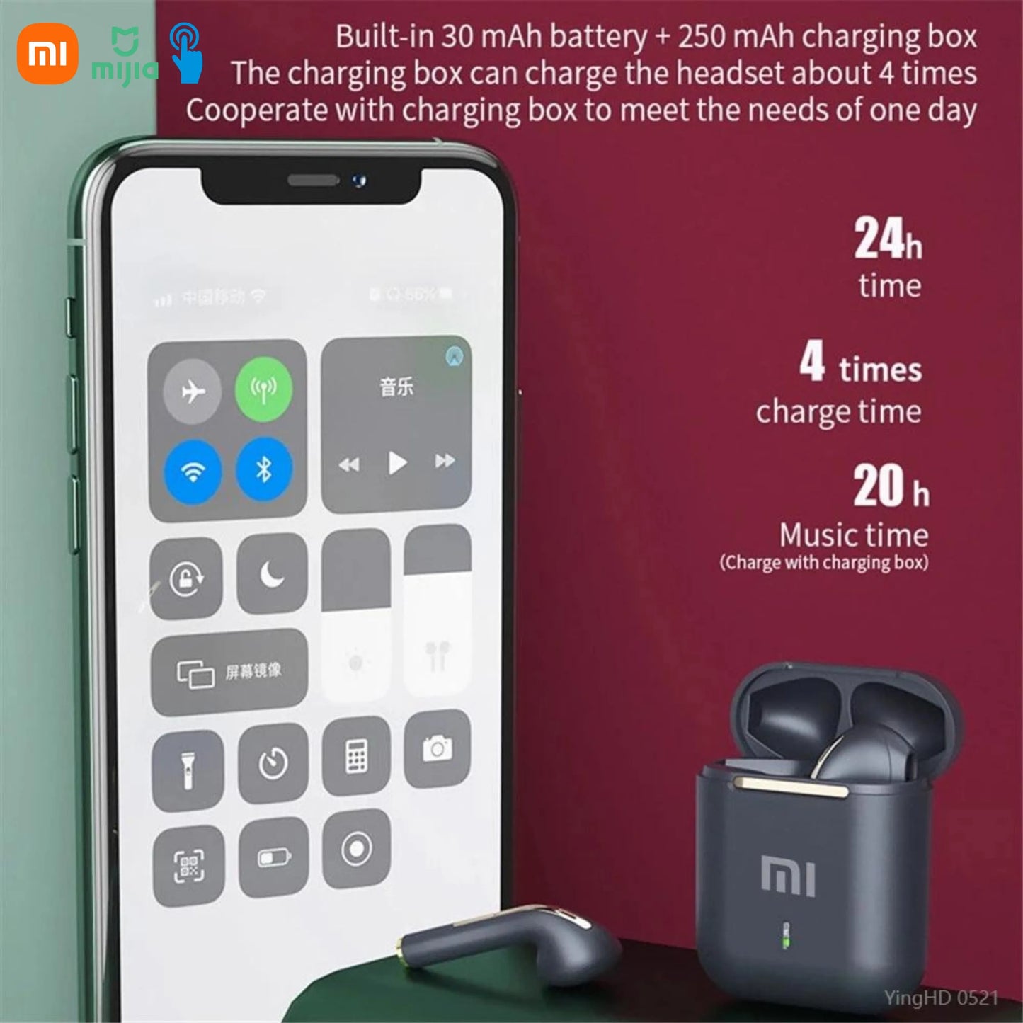 🎧 Xiaomi J18 Auriculares intrauditivos Bluetooth, HiFi estéreo, con micrófono, táctiles e impermeables