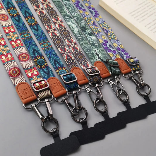 🎀 Lanyard Retro Totem – Cinta para el cuello con diseño tribal, ideal para llaves, USB, celular o gafete, regalo especial