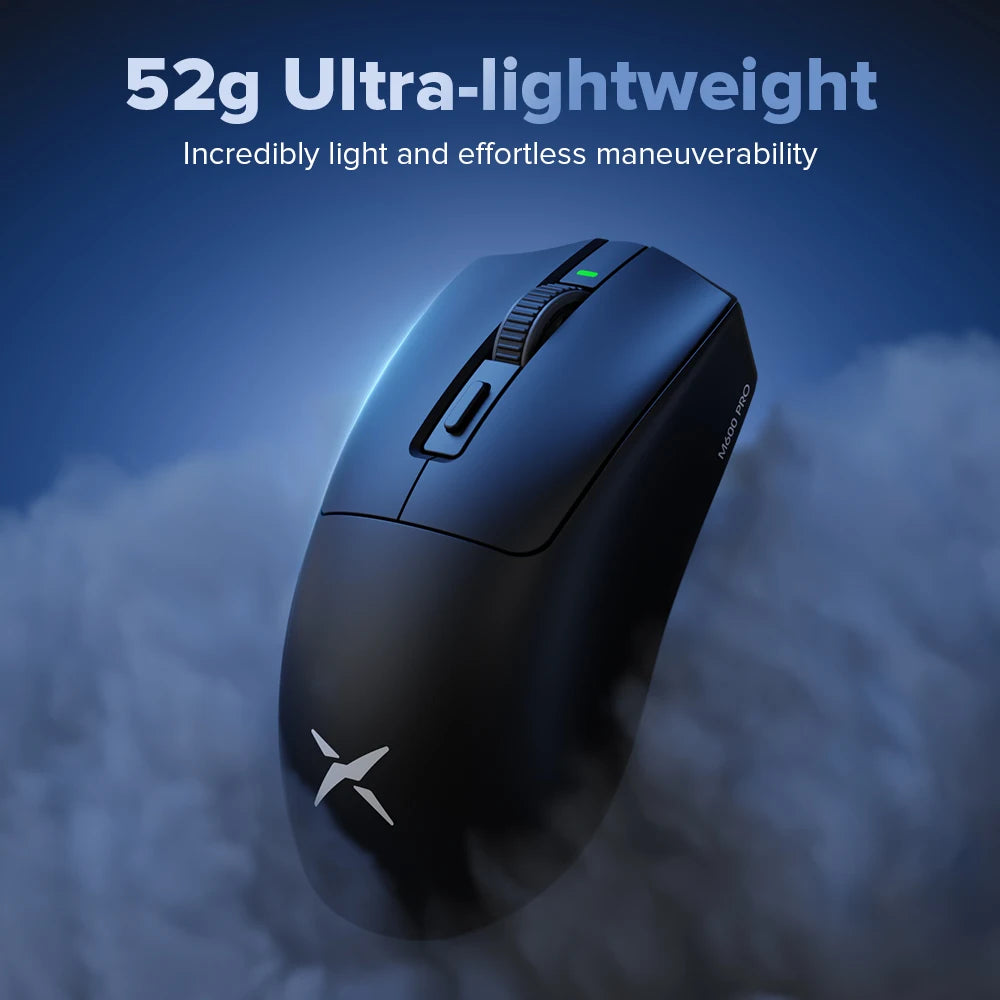 Delux 🖱️ M600 Series Gaming Mouse | 52g Ligero Conexión 2.4G + Alámbrico 26000 DPI Recargable Para PC Gamer y Manos Pequeñas