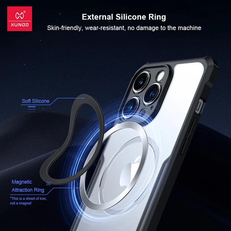 📱 Funda Magnética para iPhone 14 / 13 / 12 / 15 / 16 Pro Max / 15 Plus