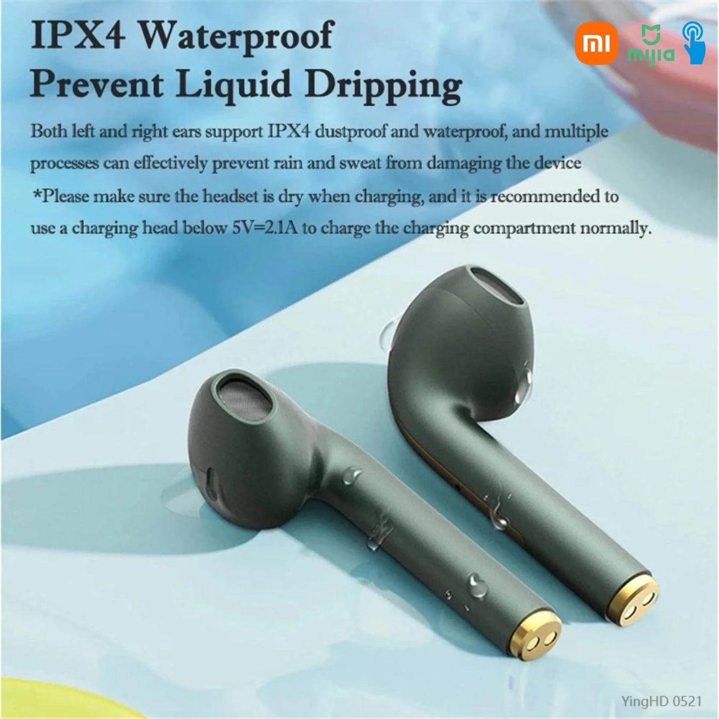 🎧 Xiaomi J18 Auriculares intrauditivos Bluetooth, HiFi estéreo, con micrófono, táctiles e impermeables