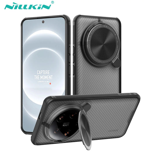 📱 Funda Xiaomi 14 Ultra Clear CamShield Prop con Soporte Plegable de Lente Nillkin