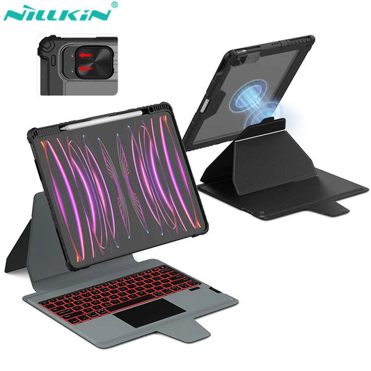 📱 Funda iPad Pro 12.9/11 Magic Keyboard Backlight Desmontable + Air 5/4 Nillkin