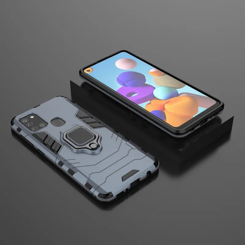 📱 Funda Galaxy A21S | Armor Ring delgada con soporte magnético para auto