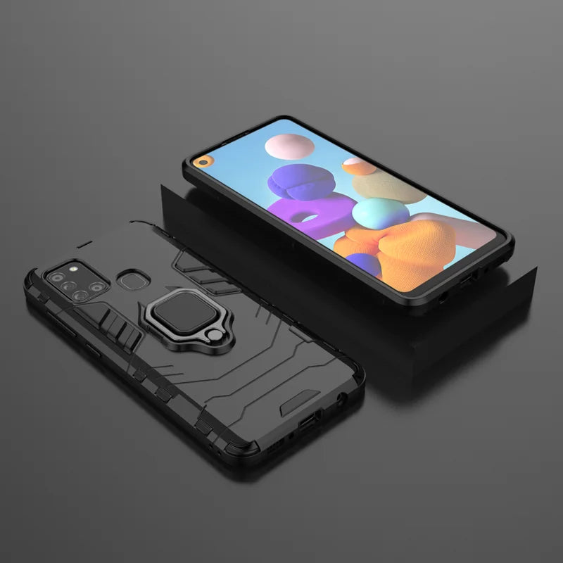 📱 Funda Galaxy A21S | Armor Ring delgada con soporte magnético para auto