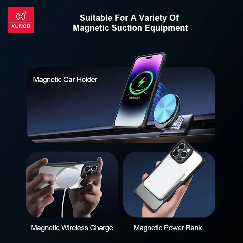 📱 Funda Magnética para iPhone 14 / 13 / 12 / 15 / 16 Pro Max / 15 Plus