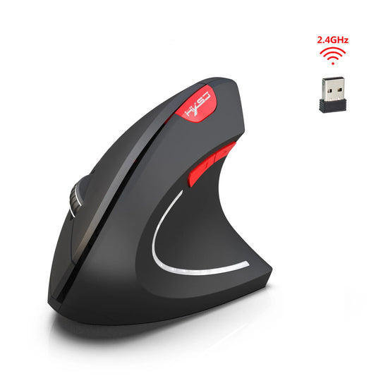 🖱️ HXSJ T24 | Mouse inalámbrico vertical 2.4G, óptico y ergonómico, con diseño saludable y retroiluminación RGB, ideal para gaming, oficina y laptop
