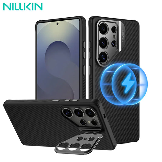 📱 Funda Galaxy S25 Ultra | Aramida Magsafe con Soporte Antigolpes | Nillkin