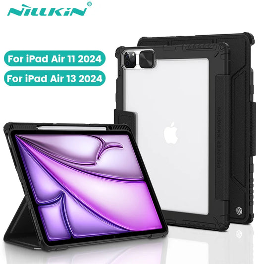 📱 Funda iPad Air 13 2025 / Air 11 / Pro 11 / Pro 12.9 | Plegable con Porta Lápiz y Protección de Lente | Nillkin
