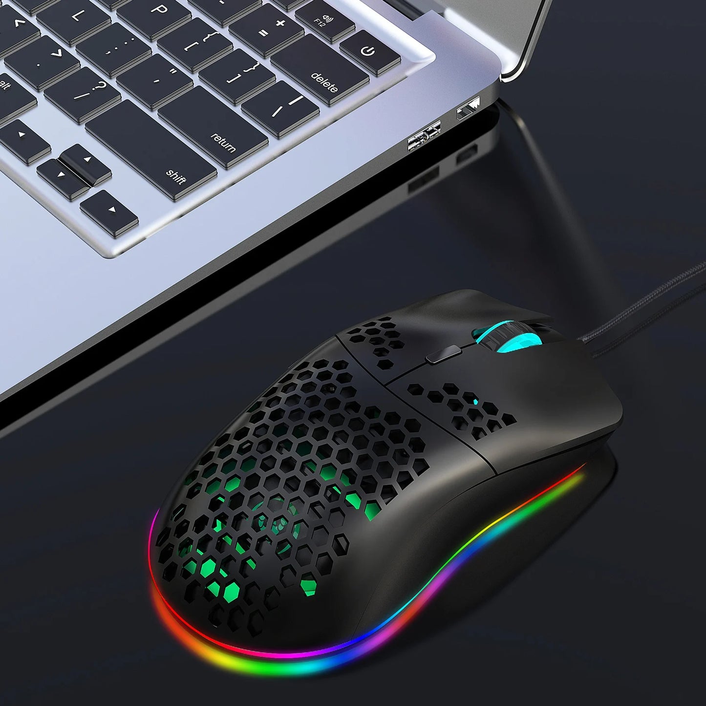 🔥 HXSJ Combo Gamer Alámbrico | Teclado RGB Retroiluminado 🌈 Mouse Ligero y Ergonómico 🎮 Ideal para Laptop 💻