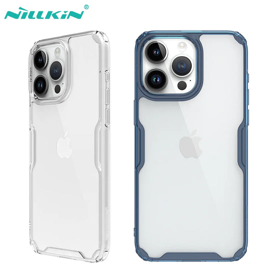 📱 Funda iPhone 15 Pro Max Nature TPU Pro Shockproof Full Lens Protection Transparente Nillkin