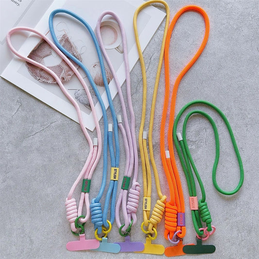 🎀 Lanyard Largo Ajustable – Correa cruzada universal para celular, cuello o hombro, diseño simple y resistente