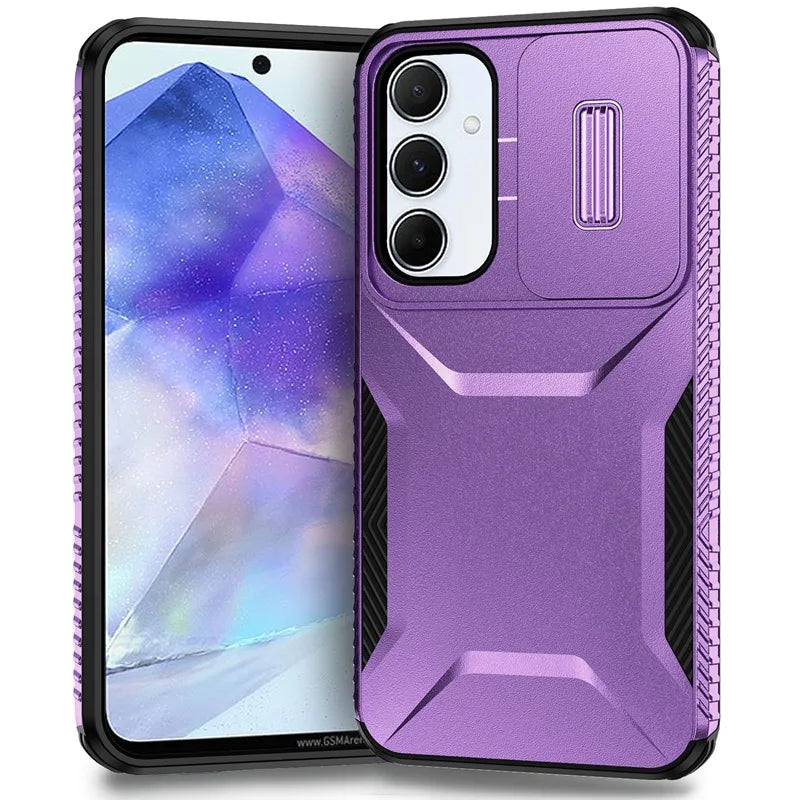 📱 Funda Galaxy A55 | Grado militar, antideslizante con tapa deslizante para lent