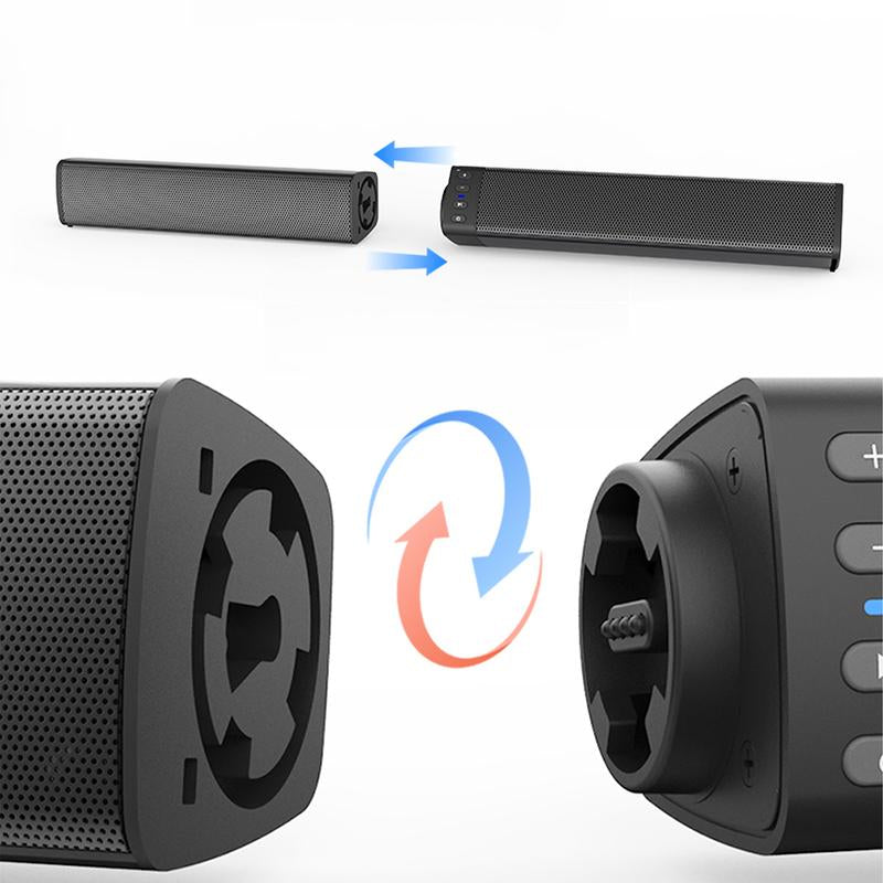 20W Sound Bar for Smart TV 2 in 1 Detachable Stereo Soundbar Bluetooth TV Surround Sound Bar Built in 4 Speaker for Home Theater