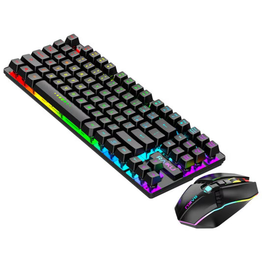 2.4G Wireless Gamer Keyboard and Mouse Set RGB Gaming Keyboard Backlight Gamer Kit 87 Key Charging Keyboard for Computer Pc
